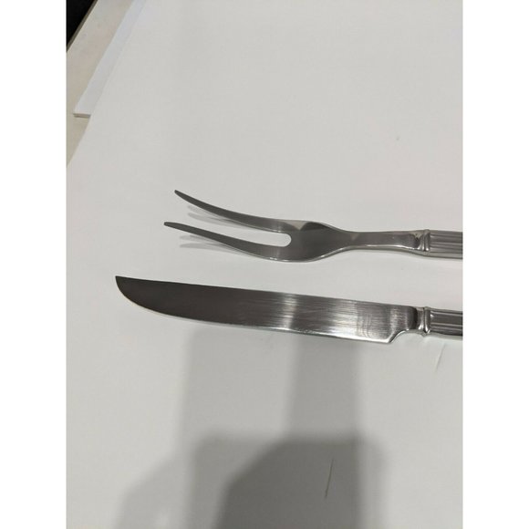 Reed & Barton BROOKSHIRE 2 Piece Carving Set Knife Fork Stainless Flatware 11" - Picture 4 of 7